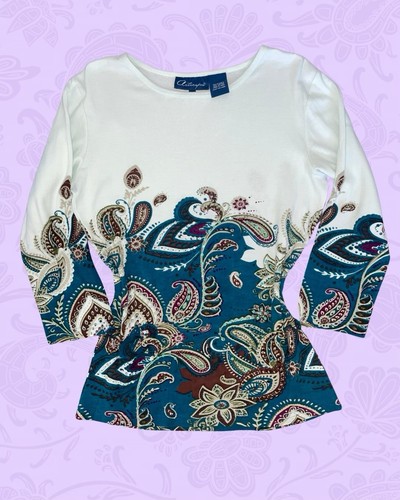 Artscapes white teal - white, paisley