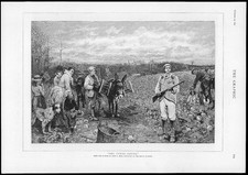 1890 FINE ART Antique Print - Young Squire John Reid Donkey Gun Dog Turnip (138)