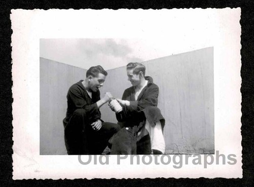 Handsome young men sharing - handsome,