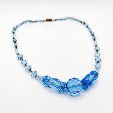 Antique Czech Art Deco Glass Beaded Necklace 45cm Graduated Flapper 20s 30s