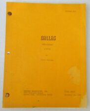 ORIGINAL 1981 DALLAS TV SCRIPT - 'Anniversary' - Final Draft -JR Job Offer Cliff