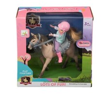 24CM HORSE RIDING DOLL WITH