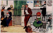 Colwyn Bay Postcard Denbighshire Wales Lance Thackeray Comic Printed View c.1914