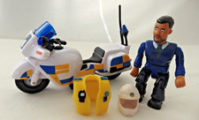 FIREMAN SAM - PC MALCOLM WILLIAMS FIGURE WITH POLICE MOTOR BIKE