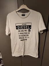 Diesel Men's 'Only The Brave' White T-Shirt Large Short Sleeve