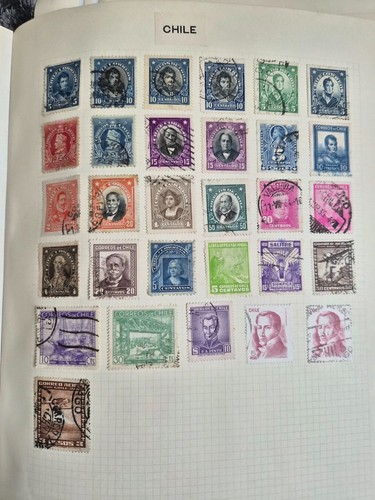 Vintage chile stamp collection - vintage,