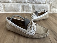 Sebago Beige Tan Suede White