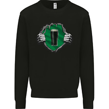 Guiness Ripped Top Funny Alcohol Beer Mens Sweatshirt Jumper