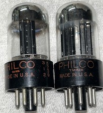 2- PHILCO 6SN7GTB TUBES FOIL