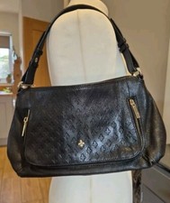 Black Leather Handbag, by  "Patrick Cox"  Zip Front Pocket GC