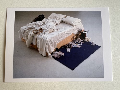 Tracey emin bed postcard - my,