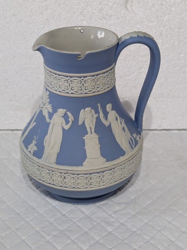 Wedgewood blue jasperware jug - blue,