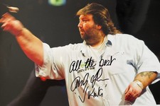 Hand signed photo of ANDY FORDHAM, THE VIKING, DARTS autograph