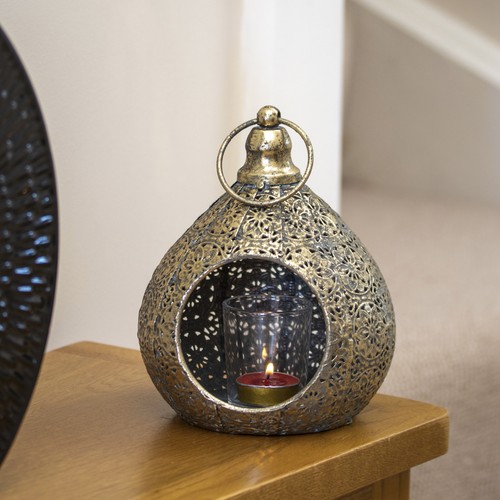 Antique gold moroccan teardrop - gold,