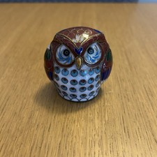 Cloisonne Owl Figure Ornament
