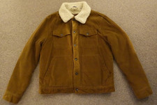 Mens Corduroy Fleece Lined Casual Jacket Size Large