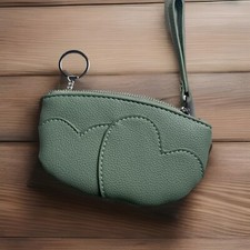wrist purse faux leather jade