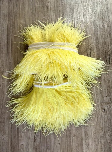 Yellow ostrich feather boa - yellow,
