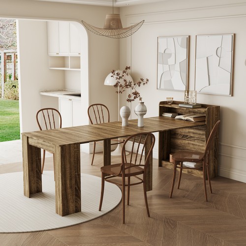 Extendable dining table with - extendable,