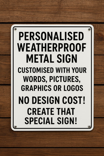 Personalised metal sign - personalised,
