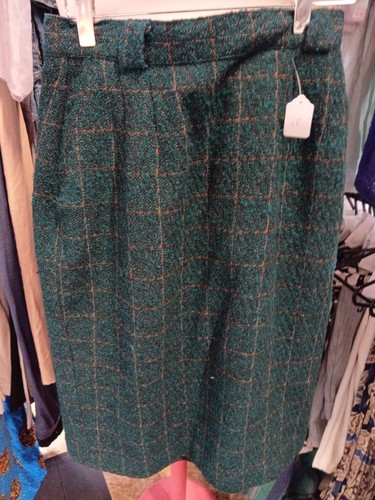 Green textured wool blend - green,