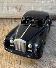 Vintage Minic Motorways Slot Car By Tri-any, Rolls Royce Silver Cloud In Black