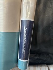 Graham Brown  Teal/Gold Wallpaper 1 Full Roll 1 Open To Show
