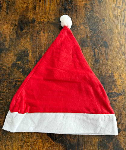 Red felt santa hat with - red,