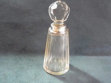 Antique Edwardian Sterling Silver Rim & Cut Glass Perfume Bottle B'ham 1901