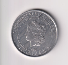 Cincinnati Numismatic Assn Welcomes ANA 1980 40MM UNC MEDAL.CC124