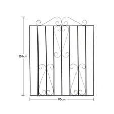 3FT METAL GARDEN GATE BLACK