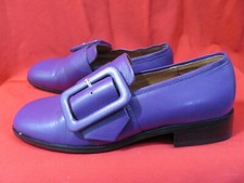 F-Troupe Purple Leather Flat Buckle Shoes  UK 4, EU 37
