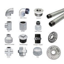 Galvanised malleable iron pipe - iron,