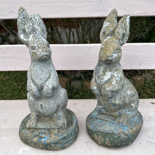 Vintage cast stone rabbit - vintage,