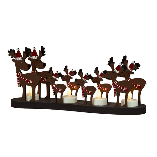 Wooden reindeer led light - led,
