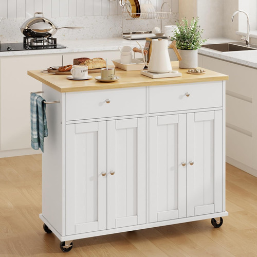 Rolling kitchen island cart - rolling,