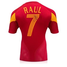 Raul Signed Original Spain 2004-06 Home Football Shirt