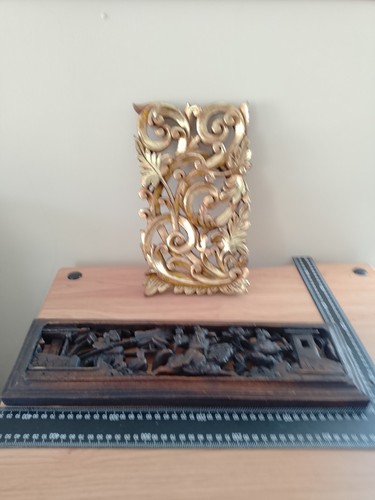 Twovintage antique wood - wood, panel