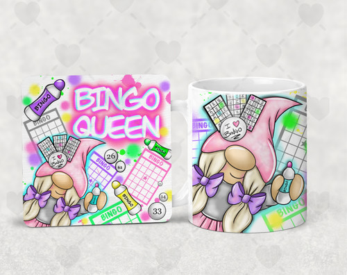Bingo queen gnome gonk mug - gonk,