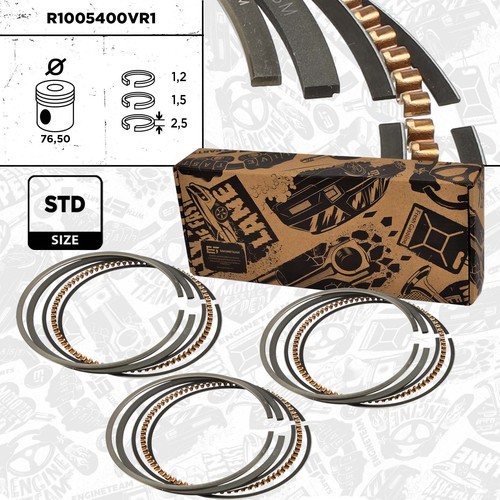 Piston ring kit - ring, vw