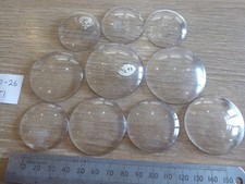 10  HIGH DOME ANTIQUE  MIXED GLASS BULLS EYE  POCKET WATCH CRYSTALS