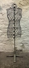 VINTAGE METAL WIRE DRESSMAKERS TAILORS DUMMY / DECORATIVE MANNEQUIN PROP