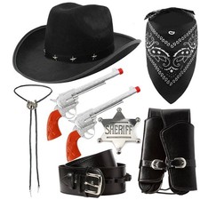 Adults Black Cowboy Costume