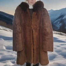 Retro Vintage Real Red Fox Fur