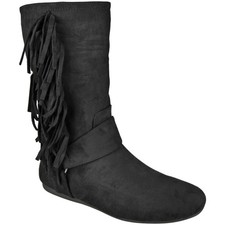Pixie Flat Boots Tassle Ladies
