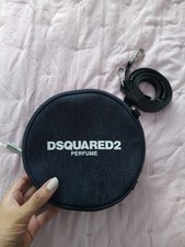 DSquared2 Perfume Denim Jean Round Circle Crossbody Bag bnwot 18cm x 18cm approx