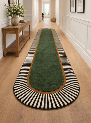 Hand tufted modern runner rug - modern,