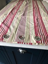 Beautiful pair of Laura Ashley Cranberry stripe eyelet curtains