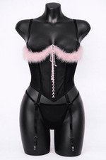 Ladies Marabou Cupless Basque