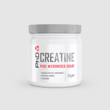 PhD Nutrition | Micronised Pharmaceutical Creatine Monohydrate Powder | 250g